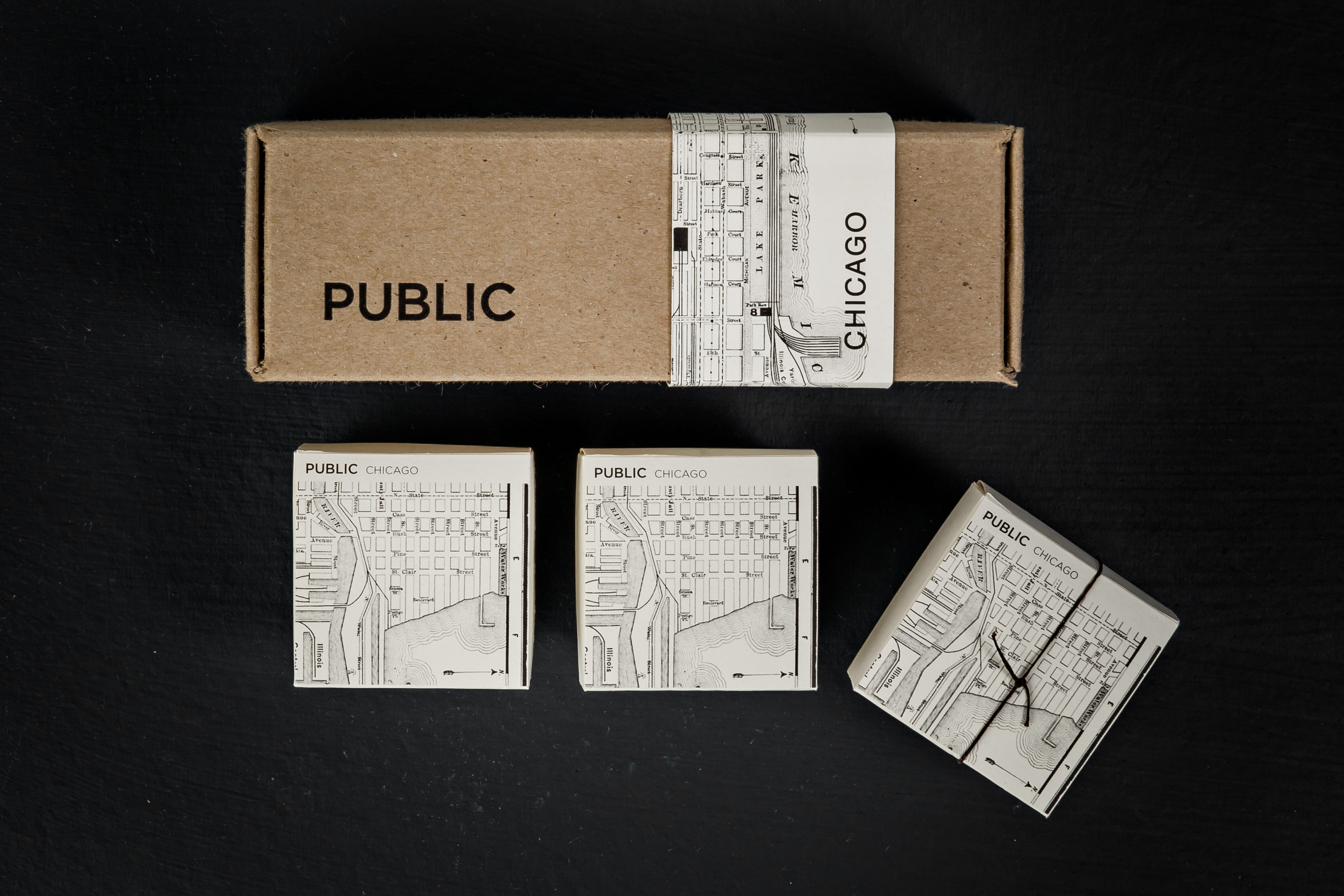 Public Hotel Chicago packaging design for tatine by A LA MODE designs. Rebecca & Matt Snyder. Canton, Akron, Cleveland & Columbus, Ohio package design.