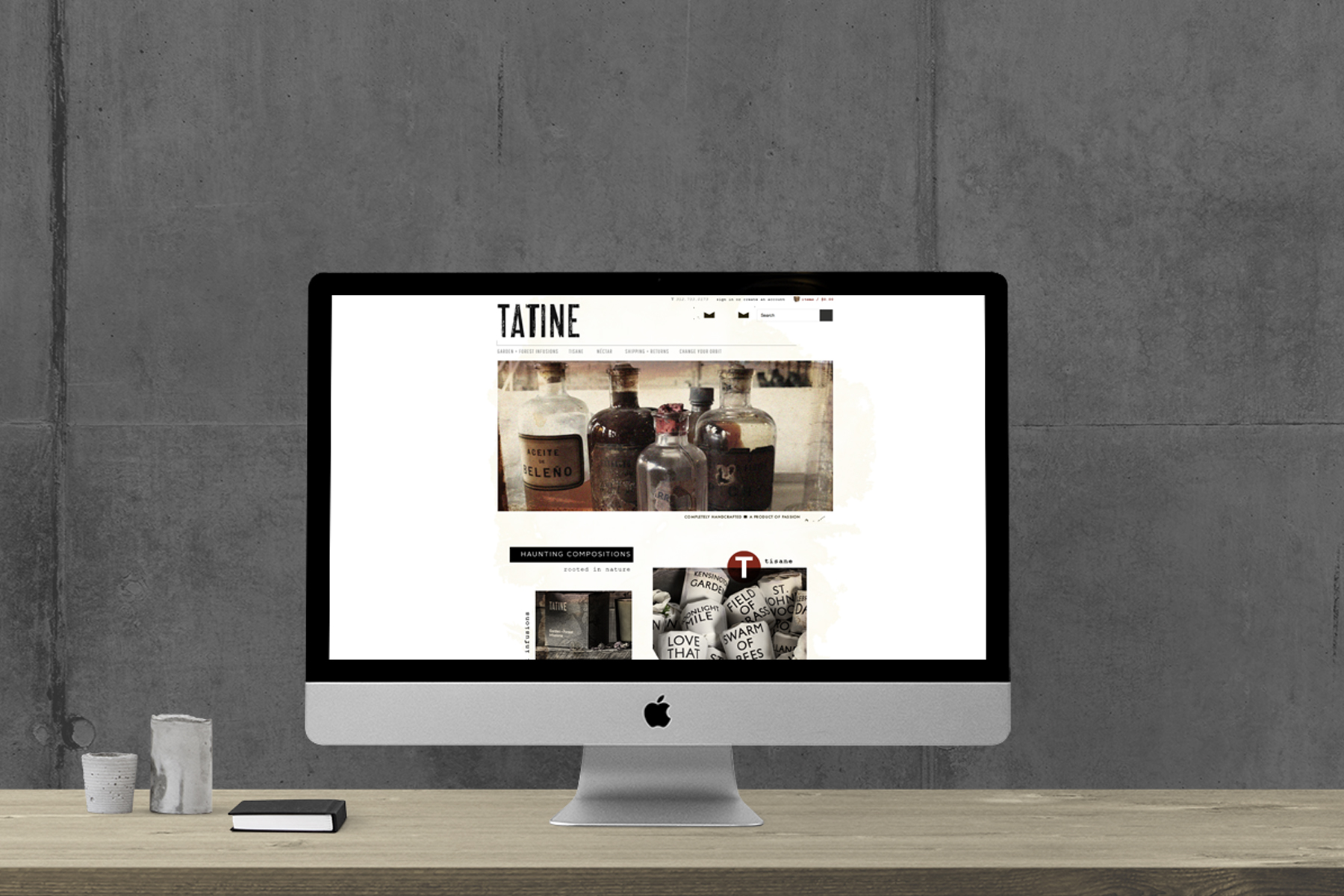 tatine candles web design (2016). development by matt snyder.