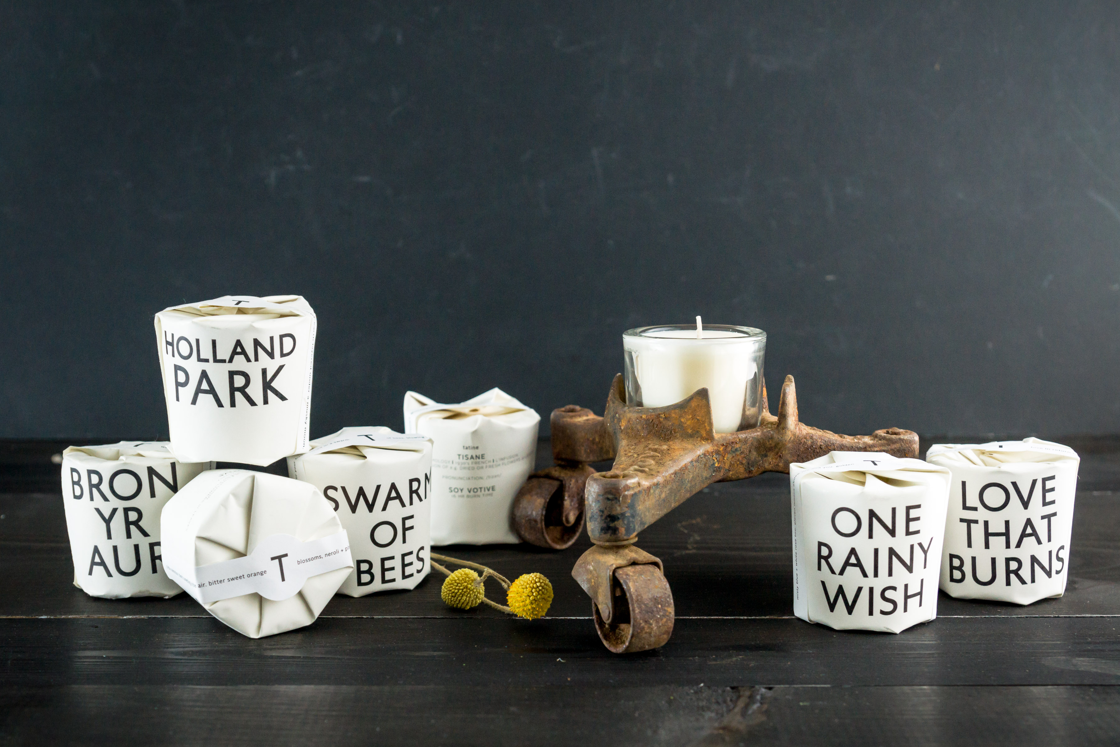 tatine tisane candle packaging design