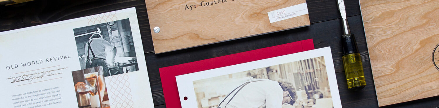 ayr custom cabinetry : print design & catalog design