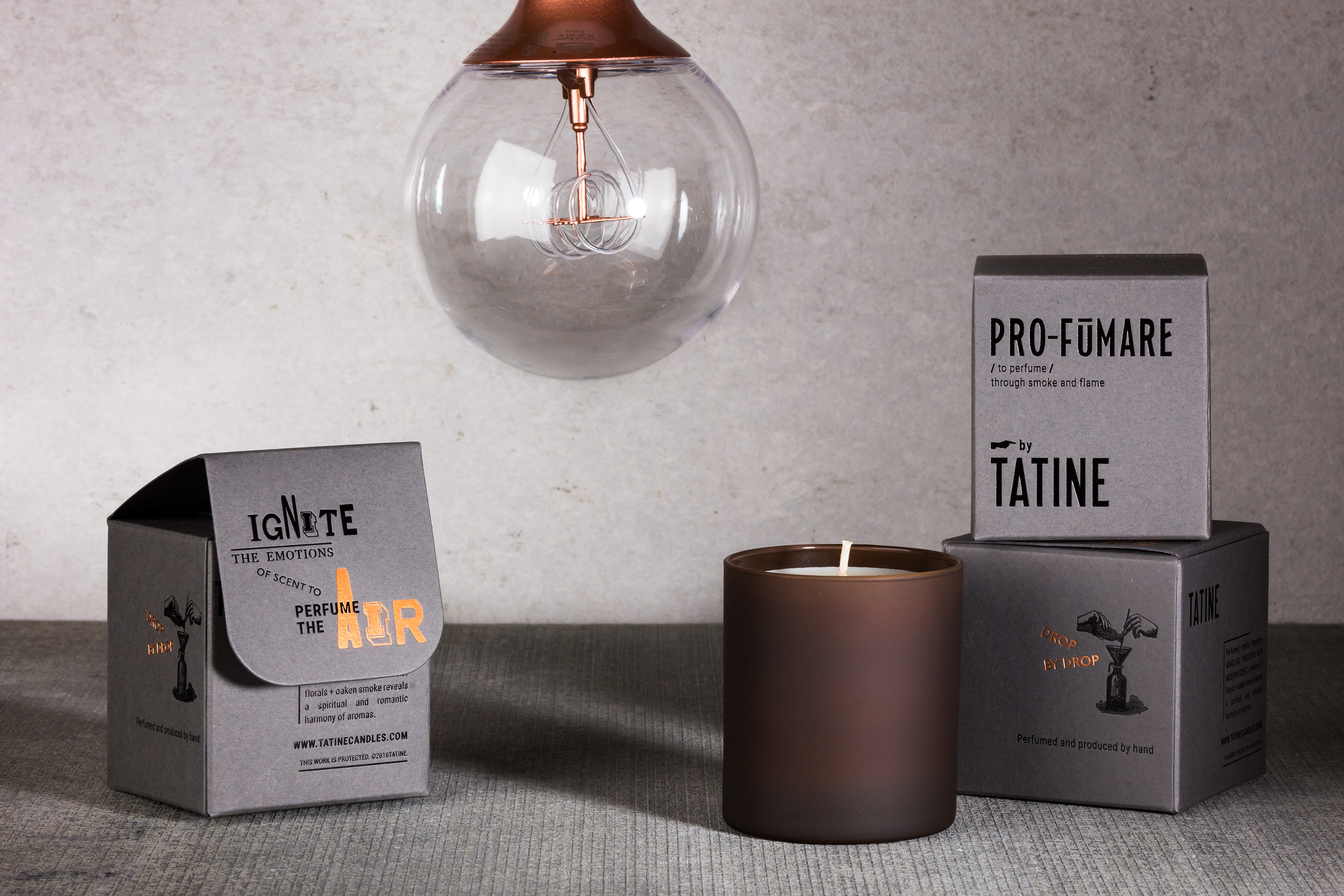 packaging design for tatine candle. PRO Fumar. chicago-columbus-cleveland-akron-ohio