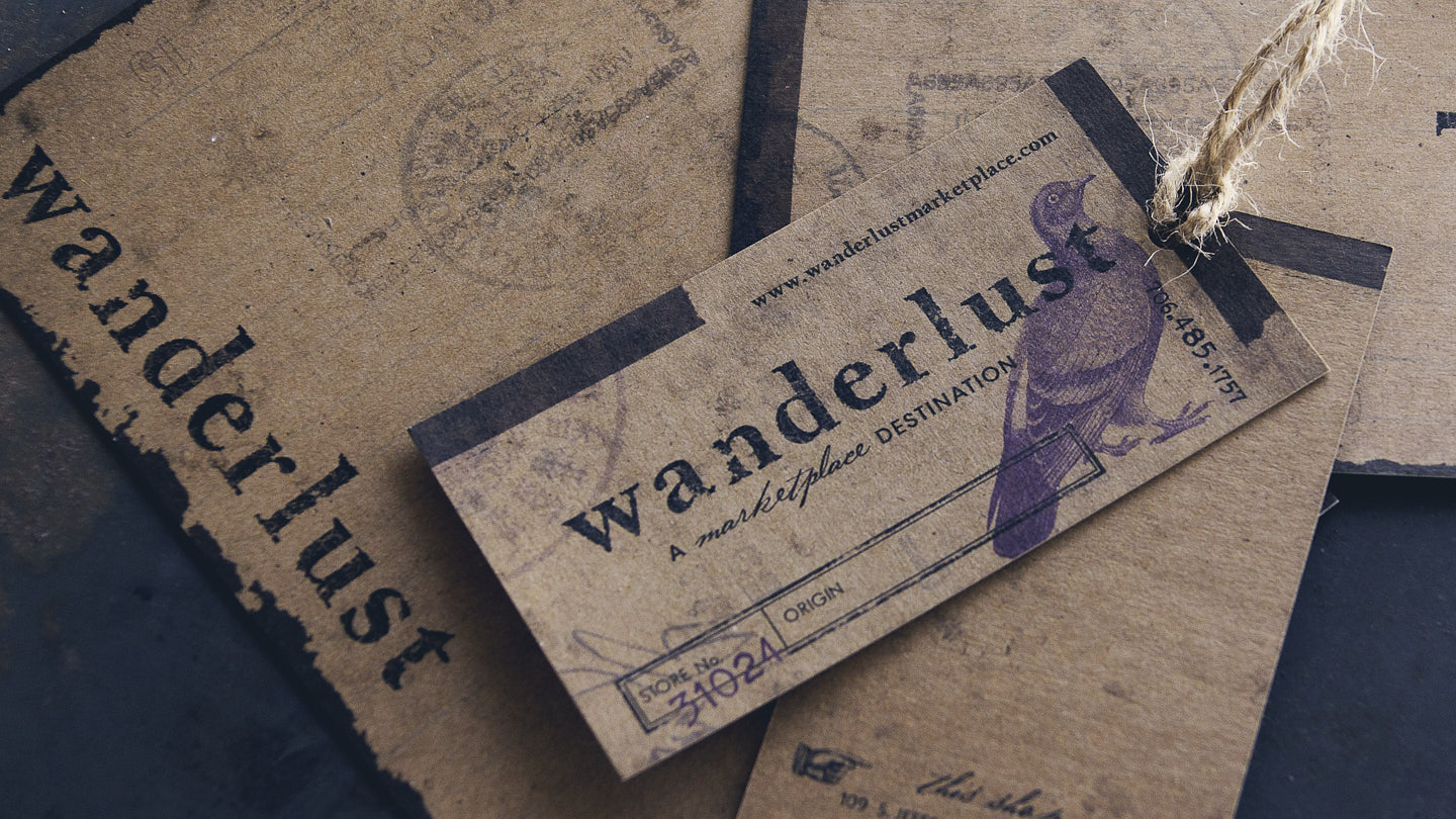 wonderlust hang tags : print design & catalog design
