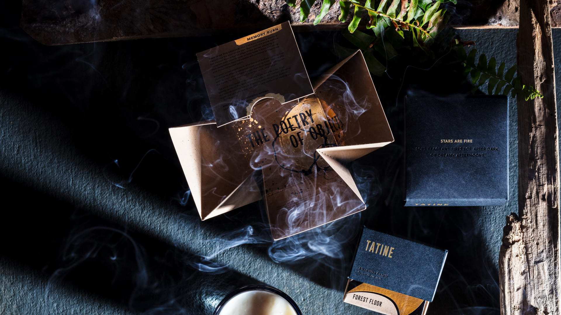 Tatine Candle • Forest Floor • Package design by Rebecca Snyder, an award-winning designer and owner of A LA MODE designs